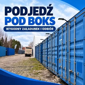 Podjazd autem pod boks magazynowy